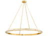 Hudson Valley Wingate 1-Light Aged Brass Round Pendant
