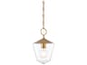 Hudson Valley Greene 1-Light Aged Brass Lantern Mini Pendant