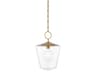 Hudson Valley Greene 1-Light Aged Brass Lantern Mini Pendant