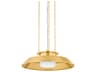 Hudson Valley Woodrow 1-Light Aged Brass Bowl Pendant