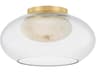 Hudson Valley Moore 1-Light Aged Brass Flush Mount