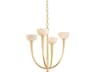Hudson Valley Maywood 4-Light Vintage Gold Leaf Chandelier