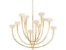 Hudson Valley Maywood 12-Light Vintage Gold Leaf Chandelier