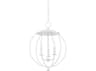 Hudson Valley Wesley 3-Light White Plaster Steel Globe Pendant