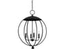 Hudson Valley Wesley 4-Light Aged Iron Black Globe Pendant