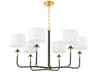 Hudson Valley Paramus 6-Light Aged Old Bronze Candelabra Drum Chandelier