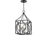 Hudson Valley Octavio 4-Light Aged Iron Polished Nickel Combo Black Lantern Mini Pendant