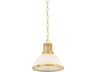 Hudson Valley Pinesbridge 1-Light Aged Brass Dome Mini Pendant