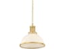 Hudson Valley Pinesbridge 1-Light Aged Brass Dome Pendant