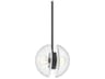 Hudson Valley Kert 2-Light Black Brass Glass Round Mini Pendant