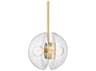 Hudson Valley Kert 2-Light Aged Brass Glass Round Pendant