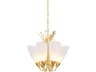 Hudson Valley Forest Glen 6-Light Vintage Gold Leaf Chandelier