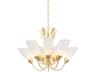 Hudson Valley Forest Glen 1-Light Vintage Gold Leaf Chandelier