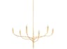 Hudson Valley Labra 6-Light Vintage Gold Leaf Chandelier