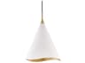 Hudson Valley Martini 1-Light Gold Leaf Soft Off White Combo Pendant