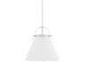 Hudson Valley Aldridge 1-Light Polished Nickel Off White Pendant
