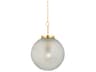 Hudson Valley Falls Mills 1-Light Aged Brass Globe Pendant