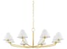 Hudson Valley Stacey 8-Light Aged Brass Empire Chandelier