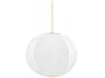 Hudson Valley Jupiter 1-Light Aged Brass White Globe Pendant