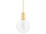 Hudson Valley Gio 1-Light Aged Brass Globe Mini Pendant