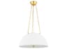 Hudson Valley Chiswick 3-Light Aged Brass Dome Pendant