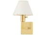 Hudson Valley Leeds 1-Light Aged Brass Cream Paper Wall Sconce