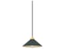 Hudson Valley Clivedon 1-Light Aged Brass Soft Studio Green Mini Pendant