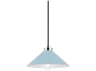 Hudson Valley Clivedon 1-Light Polished Nickel Blue Mini Pendant