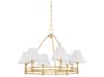 Hudson Valley Howard 6-Light Aged Brass Candelabra Chandelier