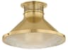 Hudson Valley Highclere 1-Light Aged Brass Flush Mount