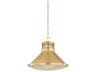 Hudson Valley Highclere 1-Light Aged Brass Pendant