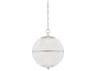 Hudson Valley Sphere 1-Light Polished Nickel Clear Glass Globe Pendant