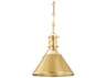 Hudson Valley Metal 1-Light Aged Brass Mini Pendant