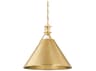 Hudson Valley Metal 1-Light Aged Brass Pendant