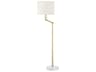 Hudson Valley Essex Aged Brass White Floor Lamp