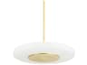 Hudson Valley Blyford 1-Light Aged Brass Glass LED Round Pendant