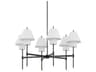 Hudson Valley Glenmoore 6-Light Aged Brass Black Empire Chandelier