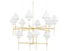 Hudson Valley Glenmoore 12-Light Aged Brass White Empire Tiered Chandelier