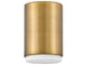 Hinkley Cedric 1-Light Lacquered Brass Glass Cylinder Flush Mount