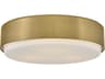 Hinkley Cedric 3-Light Lacquered Brass Round Flush Mount