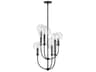 Hinkley Alchemy 6-Light Black Glass Candelabra Chandelier