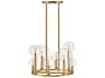 Hinkley Alchemy 8-Light Lacquered Brass Glass Globe Chandelier