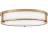Hinkley Lowell 4-Light Brushed Bronze Glass LED Flush Mount
