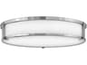 Hinkley Lowell 4-Light Chrome Glass LED Flush Mount