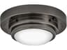 Hinkley Porte Black Oxide Glass LED Round Flush Mount