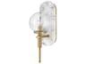 Hinkley Gilda 1-Light Heritage Brass Glass Wall Sconce