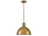 Hinkley Argo 1-Light Heritage Brass LED Bell Dome Pendant