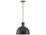 Hinkley Argo 1-Light Satin Black Brass LED Bell Pendant
