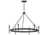 Hinkley Tress 6-Light Forged Iron Black Candelabra Chandelier