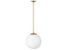 Hinkley Warby 1-Light Heritage Brass Glass Globe Pendant